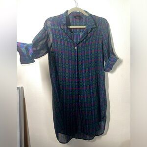 Plaid dress shirt button down Lumiere size medium